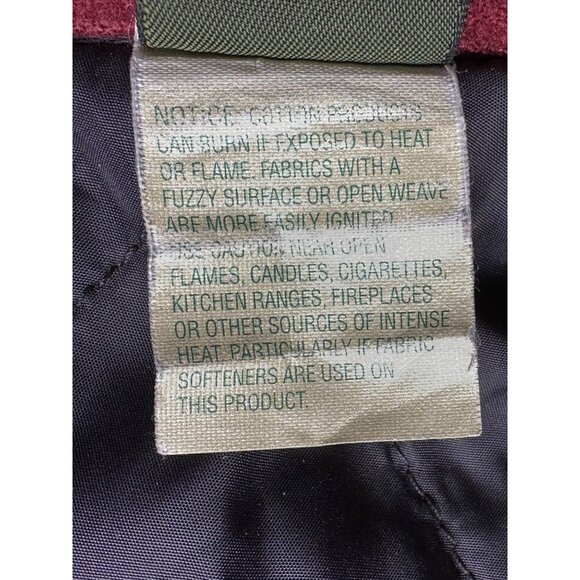 L.L.Bean Mens Vtg Size Large Maroon Lined Shirt Snap Jacket Medium - Picture 12 of 16